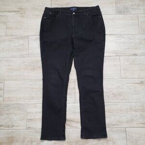 Talbots Skinny Jeans Women's Black Simply Flattering 5 Pocket Minimalist 14W